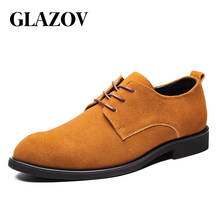 GLAZOV Brand 2019 Spring Suede Leather Men Shoes Oxford Casual Classic Sneakers For Male Comfortable Footwear Big Size 38-48 2024 - buy cheap