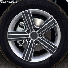 16 inch Car Styling External Decal Black Carbon Fiber Vinyl Wheel Hub Sticker 60pcs/set For VW Volkswagen Golf 7 MK7 Accessories 2024 - buy cheap