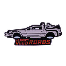 Broche de esmalte estilo retrô p/carros, marca marmito mcfly, broche delorean, trajes de volta para o futuro 2024 - compre barato