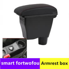 For Mercedes-Benz smart fortwo armrest box universal car center console smart forfour caja modification double raised with USB 2024 - buy cheap