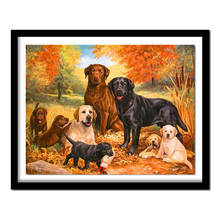 Diamond Embroidery 5D DIY Diamond Painting Dog Family Forest Animal Diamond Painting Cross Stitch Rhinestone  BJ1687 2024 - buy cheap