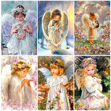 EverShine Diamond Mosaic Full Square Drill Portrait Bead Embroidery Diamond Painting Angel Cross Stitch Girl Picture Rhinestones 2024 - buy cheap