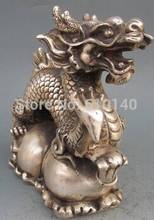 Chinese Silver Bronze Statue - Dragon & Gourd w Ming Dynasty Xuan De Mark 028 2024 - buy cheap