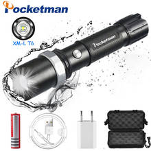 XM-L T6 3200LM Aluminum Waterproof Zoomable flashlight FT17 LED Flashlight Torch 5modes Rechargeable Flashlamp Use 18650 Battery 2024 - buy cheap