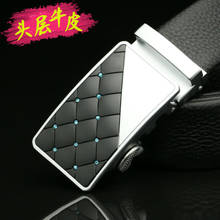 Maikun-Cinturón de piel auténtica para hombre, correa de piel de vaca pura, con hebilla automática, para negocios 2024 - compra barato