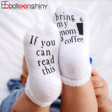Balleenshiny 2pairs Letter Cute Casual Children Socks Warm Baby Socks Infant Toddler Kids Socks Cotton Baby Accessories for 0-1Y 2024 - buy cheap
