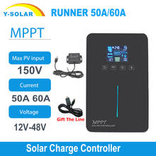 Controlador de carga Solar MPPT RUNNER, 50A/60A, voltaje máximo PV, 150VDC, 12V/24V/36V/48V, cuatro tipos de modelos de carga con puerto Dual 2024 - compra barato