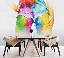 Custom 3d wallpaper mural watercolor art graffiti nail art beauty salon personality hair salon bar background wall paper mural 2024 - buy cheap