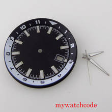 36,6 мм Циферблат часов с окошком даты стрелки для NH35 автоматическое движение светящиеся руки наручные часы части 2024 - купить недорого
