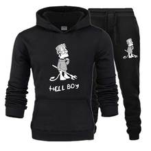 Men's Sets hell boy lil peep hoodies+Pants Sportswear hoodies sets Streetwear Pullovers Casual tracksuits wholesale men clothing 2024 - buy cheap