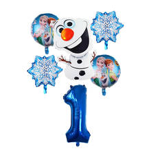 6pcs Frozen Party Balloons Snowman 32inch Number Balloon Set Adult Kids Birthday Party Decor Baby Shower Balloons Globos 2024 - buy cheap