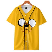 Finn And Jake The Dog Face baseball T Shirt Men Women 3d Printed T-shirt fashion Harajuku Tshirt Tops Tee Clothes 2024 - buy cheap