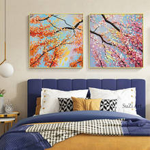 Arte da parede flor pintura a óleo abstrata sobre tela artesanal moderna pintura para casa decoração da parede pintados à mão arte imagens 2024 - compre barato