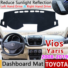 Para Toyota Yaris Vios Belta Soluna 2008 ~ 2019 XP90 XP150 estera antideslizante para salpicadero accesorios de coche alfombra 2024 - compra barato