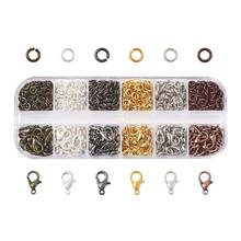 6 Colors 12mm Zinc Alloy Lobster Claw Clasps and 5mm Brass Jump Rings Jewelry Making Findings Mixed Color 2024 - buy cheap