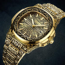 Fashion quartz watch men Brand ONOLA luxury Retro golden stainless steel watch men gold mens watch reloj hombre 2024 - buy cheap