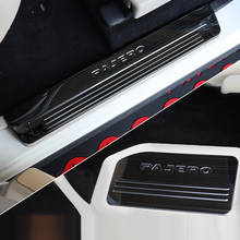 Для Mitsubishi Pajero V97 V93 V73 12-18 автомобильный двери из нержавеющей стали педаль подоконника порог для автомобиля с ребристой пластиной, аксессуары для интерьера 2024 - купить недорого
