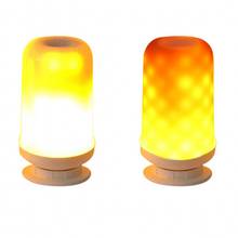 LED Flame Lights Creative 4 mode+Gravity Sensor E27 B22 E14 LED Flame Effect Fire Light Bulb 12W Flickering Emulation Decor Lamp 2024 - buy cheap