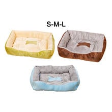 Cama de pelúcia para pets, ninho lavável, almofada para casa de cachorro e gato, canil, almofada 2024 - compre barato