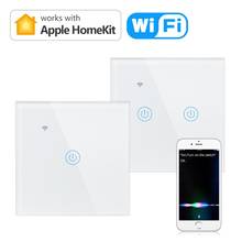 1/2/3 Gang Apple Homekit/Tuya /Ordinary Touch Switch Wifi Smart   Switch Wall Light Switch Smart Home Siri/Alexa /Google Home 2024 - buy cheap