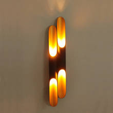 Lámpara de pared Retro de diseño rústico, luz inclinada de tubo de aluminio, color dorado y negro 2024 - compra barato