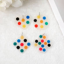 8pcs Geometric shape Charms Acrylic Cabochons Earring Pendant Accessories For Necklace Keychain DIY Making 2024 - buy cheap