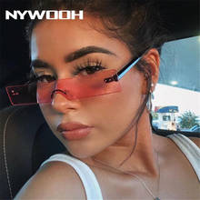 NYWOOH-gafas de sol rectangulares para mujer, marca de lujo femeninas de lentes de sol, de diseño, pequeñas, transparentes, color rojo y Rosa, con UV400 2024 - compra barato