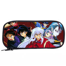 Bonito carteiras 3d inuyasha lápis caso lápis saco pencilcase masculino material escolar de escritório papelão caneta caixa meninas estudante bolsa presente 2024 - compre barato