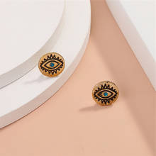 NurmWung Minimalism Wild Earrings Geometric Round Retro Eye Earrings Charm Gift Woman Fashion Party Creative Jewelry Wholesale 2024 - buy cheap