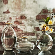 Набор мини-ВАЗ из 3 предметов, настольное украшение ручной работы, прозрачная ваза для цветов, украшение для гостиной, Мини стеклянные вазы 2024 - купить недорого