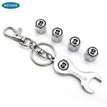 5 Pçs/set NO.8 Estilo Anti-roubo de Ar Do Pneu Da Roda de Carro Válvulas Do Pneu Tampas Da Haste Da Válvula do pneu com Chave Keychain Anel Chave Novo 2024 - compre barato