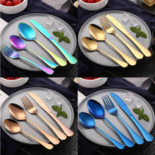 Cutlery set stainless steel tableware western food cutlery gift set four-piece knife spoon fork 2024 - buy cheap