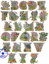 hh Top Quality lovely beautiful counted cross stitch kit garden flower alphabet list ABC 2024 - buy cheap