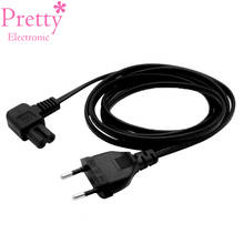 Cable de alimentación con enchufe europeo de 1m, Cable de cámara de ángulo recto para Monitor, impresora, Cable de lámpara de sonido 2024 - compra barato