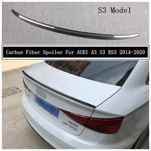 Alerón de fibra de carbono para coche, accesorio de alta calidad para AUDI A3 S3 RS3 2014 2015 2016 2017 2018 2019 2020 2024 - compra barato