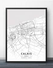 Póster de mapa de la ciudad de aix-en-provence, Amiens, Angers, Besancon, Burdeos, Brest, Cayenne, Cayenne, cleromont-ferrand, Dijon, Francia 2024 - compra barato