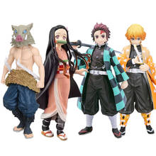 Figura de Anime Demon Slayer Kimetsu no Yaiba, Tanjirou, Nezuko, Kamado, Guerrero, juguetes de Navidad coleccionables, 16cm, 4 unidades 2024 - compra barato