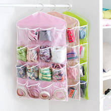 16 pocket Thick hanging Clear Socks Cosmetic Underwear Sorting Storage Bag Cloth Bag for storing tissue wall wardrobe 2024 - buy cheap