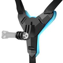 Suporte de fixação do capacete da motocicleta queixo titular integrado capacete cinto para gopro hero 7/6/5/4 2024 - compre barato