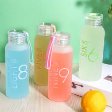 450ml Creative Glass Transparent Matte Water Bottle Drink Bottle Eco Friendly Portable For Kids/Girls School Outdoor Bottles 2024 - buy cheap