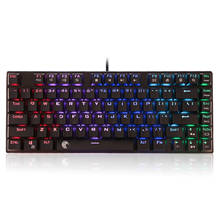 Z88 TKL Gaming Keyboard, Mechanical Outemu Clicky Blue Switch RGB LED Backlit Compact Design 81 Keys Keyboard for Typist Gamer 2024 - buy cheap