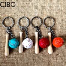 2019 New Multicolor Men Bags Car Key Ring Simulated Tennis Baseball Key Chain Couples Lover Gift For Women Keychain Jewelry 2024 - buy cheap