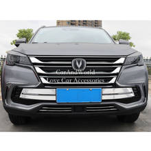 For Changan CS85 Coupe 2019 2020 Front Grilles Mesh Strips License Bumper Garnish Trims Stainless Steel Molding Car Accessories 2024 - buy cheap