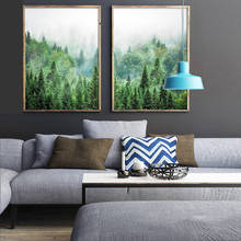 Scandinavian Landscape Canvas Painting Forest Photography Canadian Poster Print Green Wall Art Picture Modern Living Room Decor 2024 - buy cheap