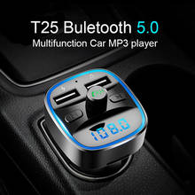 5,0 Bluetooth автомобильный комплект беспроводной fm-передатчик радио адаптер Handfree MP3 плеер для автомобиля поддержка USB TF карта Музыка играть зарядное устройство 2024 - купить недорого