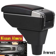 For Nissan Almera Center console Arm Rest Armrest Box central Store content box with cup holder ashtray with USB interface 2024 - buy cheap