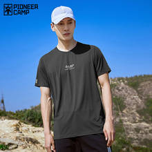 Camisetas de Pioneer Camp para hombre, ropa de calle transpirable de verano, color negro y gris, 2021, ATS130617 2024 - compra barato