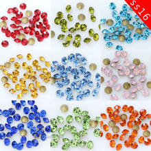 144p ss16 4mm cor redonda, brilhante, joias de cristal tcheco, pedras facetadas de vidro, miçangas para arte de unha 2024 - compre barato