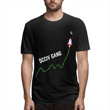 CCIV To The Moon-Camiseta de Humor para hombre, camisa de manga corta con cuello redondo, 100% algodón, ropa única 2024 - compra barato