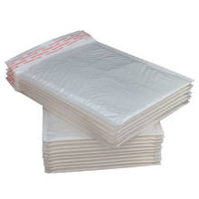 Bolsa de sobre de espuma blanca de plástico, sobres acolchados con bolsa de correo de burbujas, bolsas de embalaje de papel de regalo de 18x18cm, 10 Uds. 2024 - compra barato